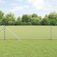 VidaXL Afrasteringspaal zilver 10 x 0,6 m (13 mm gaas) staal