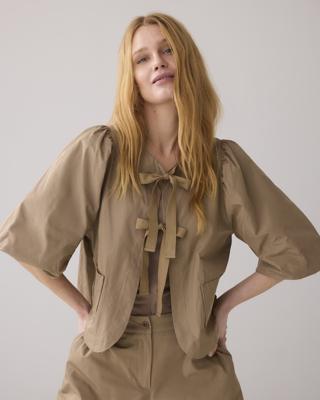 Summum Blouse Taft Blouse 703 Khaki
