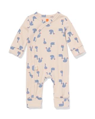 HEMA Newborn Jumpsuit Rib Eenden Ecru (ecru)
