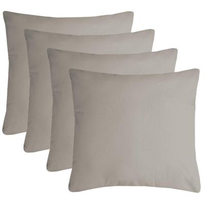 Stof Textile sierkussen Nelson - 4x - beige - 60 x 60 cm - bank kussens - polyester
