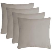 Stof Textile sierkussen Nelson - 4x - beige - 60 x 60 cm - bank kussens - polyester