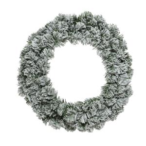 Decoris Kerstkrans - groen/wit - met nepsneeuw - 35 cm - dennenkrans