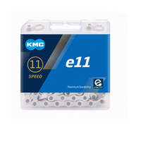 KMC e11 hi-performance triple x-durability 11-speed e-bike chain, 122 links, 5.65mm, silver