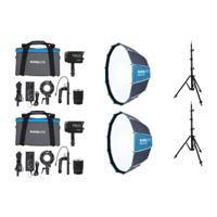 Nanlite Forza 60B II Bi-color LED dual kit (w/ light stand and softbox)