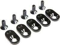 Losi - Engine Mount Insert and Screws 21.5T Black (5): 5ive-T 2.0 (fits 62T spur) (LOS252106) - thumbnail