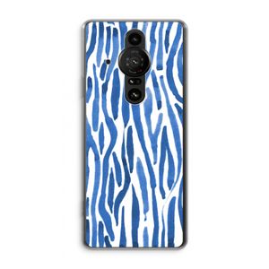 Blauwe nerven: Sony Xperia Pro-I Transparant Hoesje
