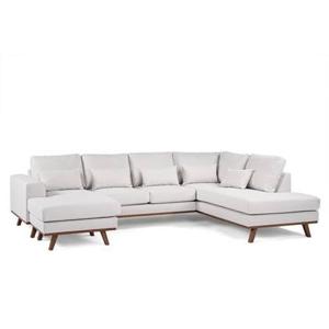 Giga Meubel - Chaise Longue Bank - Beige - 3-Zits Rechts - Melva