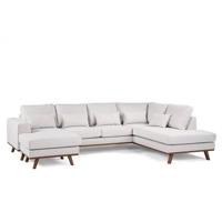 Giga Meubel - Chaise Longue Bank - Beige - 3-Zits Rechts - Melva