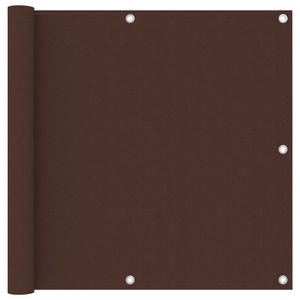 VidaXL Balkonscherm 90x400 cm oxford stof bruin
