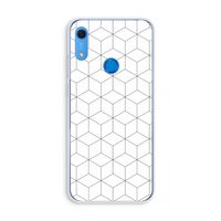 Zwart-witte kubussen: Huawei Y6s Transparant Hoesje