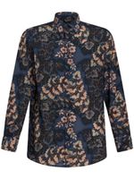 ETRO chemise en soie à fleurs - Bleu