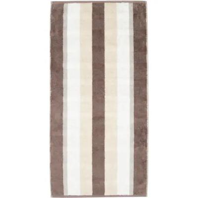 Cawö Cawo Noblesse Stripes Handdoek 50x100 walnuss