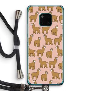 Alpacas: Huawei Mate 20 Pro Transparant Hoesje met koord