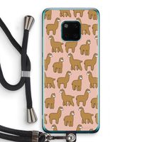 Alpacas: Huawei Mate 20 Pro Transparant Hoesje met koord