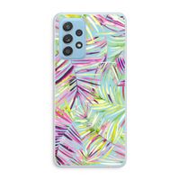 Tropical Palms Blue: Samsung Galaxy A73 Transparant Hoesje