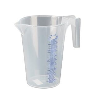 Maatbeker - 1 liter - transparant - kunststof - litermaat