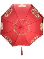 Moschino parapluie à imprimé cœurs - Rouge