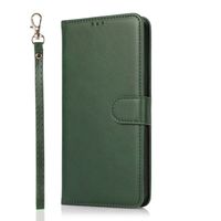 iPhone 12 Pro hoesje - Bookcase - Koord - Pasjeshouder - Portemonnee - Kunstleer - Groen