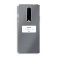 Reminder: OnePlus 8 Transparant Hoesje