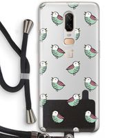 Vogeltjes: OnePlus 6 Transparant Hoesje met koord