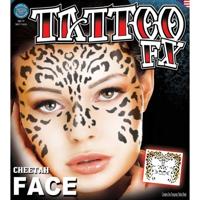 Face tattoo cheetah face