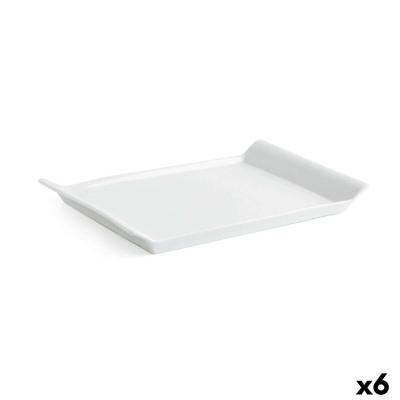 Snackdienblad Quid Gastro Fresh 26 x 18 cm Keramisch Wit (6 Stuks)