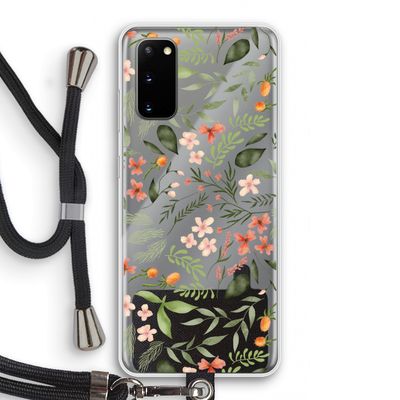 Sweet little flowers: Samsung Galaxy S20 Transparant Hoesje met koord