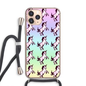 Musketon Unicorn: iPhone 11 Pro Transparant Hoesje met koord