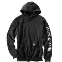 Carhartt Midweight Sleeve Logo Hooded Sweatshirt Black Heren - thumbnail