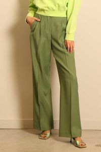 Indress Indress - Pleats seven miles broek - P186H22-sage - Groen