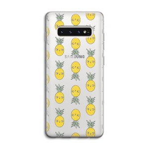 Ananas: Samsung Galaxy S10 4G Transparant Hoesje