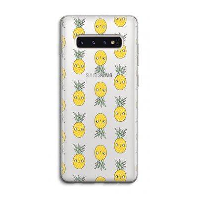 Ananas: Samsung Galaxy S10 4G Transparant Hoesje