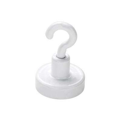 Ophanghaak met magneet - wit - 16 mm - max 1.5 kg draagkracht