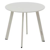 Bijzettafel/tuin tafel Saona - metaal - lichtgrijs - D50 x H45 cm - voor buiten