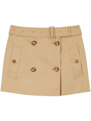 Burberry minijupe Gabardine Trench en coton - Tons neutres