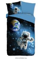 Good Morning Kinderdekbedovertrek "astronaut in de ruimte" - Blauw - (140x200/220 cm) - Katoen