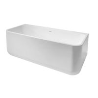 Half Vrijstaand Bad Xenz Guido 160x71x62 cm Solid Surface Wit - thumbnail