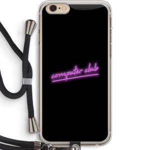 Vice Black: iPhone 6 PLUS / 6S PLUS Transparant Hoesje met koord