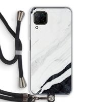 Elegante marmer: Huawei P40 Lite Transparant Hoesje met koord Elegante marmer: Huawei P40 Lite Transparant Hoesje met koord
