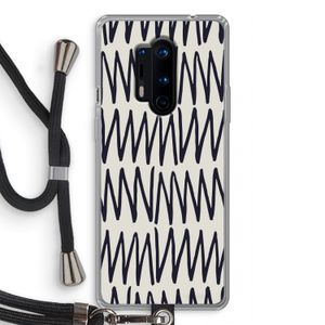 Marrakech Zigzag: OnePlus 8 Pro Transparant Hoesje met koord