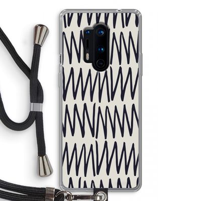 Marrakech Zigzag: OnePlus 8 Pro Transparant Hoesje met koord
