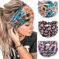 dames zomer breedgerande haarband afdrukken elastische oefening yoga haarband anti zweet en zweetabsorptie hoofdband hoofddeksels haaraccessoires Lightinthebox
