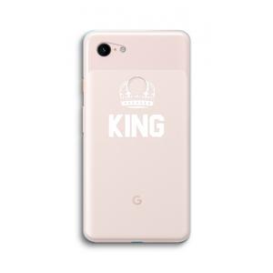 King zwart: Google Pixel 3 XL Transparant Hoesje