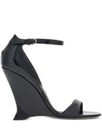 Ferragamo sandales en cuir verni 100 mm - Noir