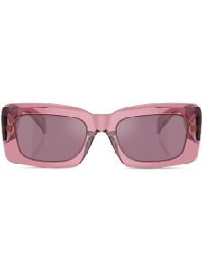 Versace Eyewear lunettes de soleil carrées à plaque logo - Rose