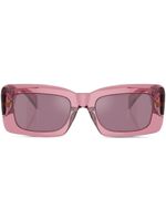 Versace Eyewear lunettes de soleil carrées à plaque logo - Rose