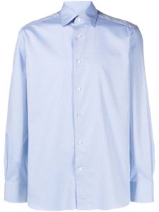 Zegna chemise à col italien - Bleu