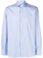 Zegna chemise à col italien - Bleu