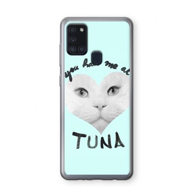 You had me at tuna: Samsung Galaxy A21s Transparant Hoesje
