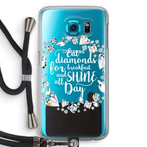 Diamonds: Samsung Galaxy S6 Transparant Hoesje met koord